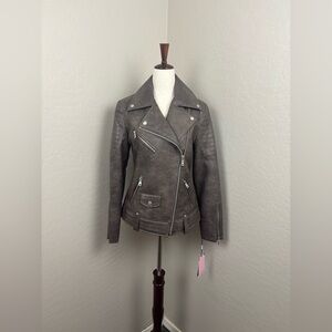Avec Les Filles - Faux Leather Moto Jacket‎